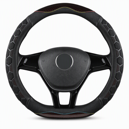 Universal Non Slip Car Steering Wheel Cover Sporty Soccer Honeycomb Texture Steering Wheel Protector