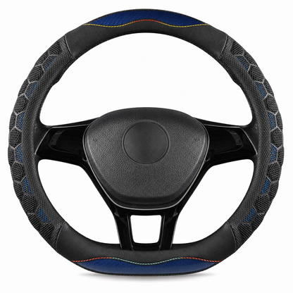 Universal Non Slip Car Steering Wheel Cover Sporty Soccer Honeycomb Texture Steering Wheel Protector
