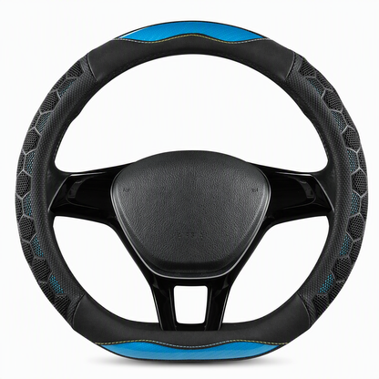 Universal Non Slip Car Steering Wheel Cover Sporty Soccer Honeycomb Texture Steering Wheel Protector