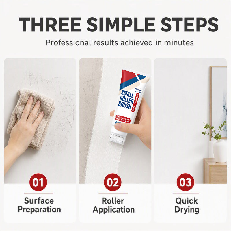 🏠 LIMITED-TIME 50% OFF! 🧱 Waterproof Wall Repair Paste with Roller Brush – One-step DIY, Non-toxic, Easy Touch-up ✨
