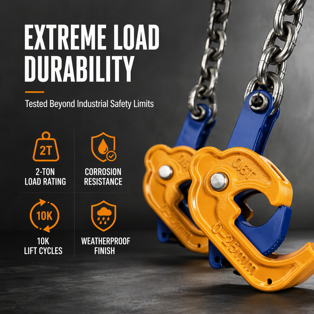 Heavy Duty Oil Drum Lifting Clamp Forklift and Crane Drum Lifter for Steel Metal Drums Die Forged Drum Handling Tool