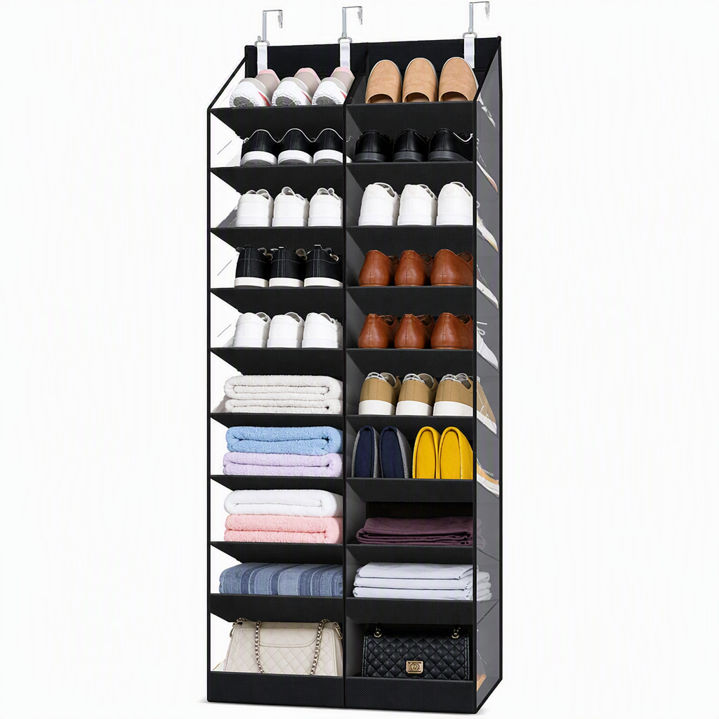 Over the Door Hanging Storage Bag with 20 Mesh Pockets Large Capacity Non-Woven Multi-Layer Organizer for Household Storage