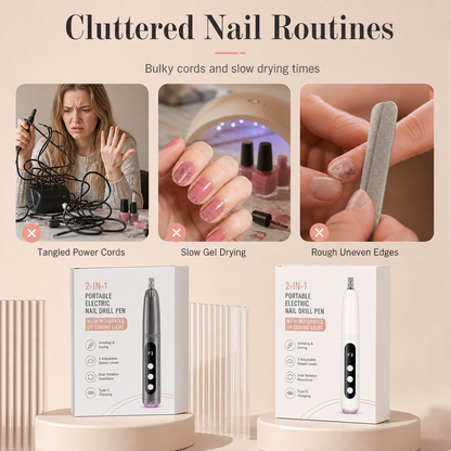 💅 Save 50%! ✨ Portable Nail Drill – Cordless, quiet & 3 speed levels 🏠