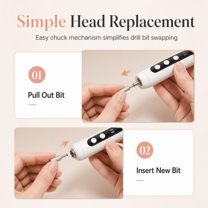 💅 Save 50%! ✨ Portable Nail Drill – Cordless, quiet & 3 speed levels 🏠