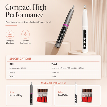 💅 Save 50%! ✨ Portable Nail Drill – Cordless, quiet & 3 speed levels 🏠