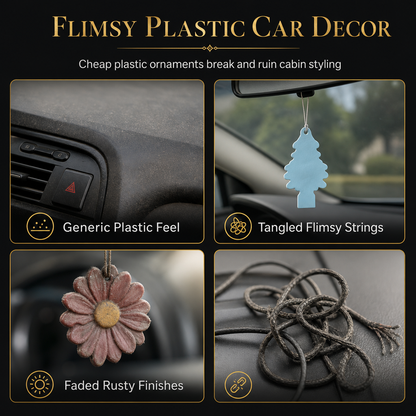 ⏳Limited-time 50% off⏰Stainless Steel Arabic Medallion Car Hanging Ornament🏷️– Blue Glass Chain Auto Mirror Charm🚗