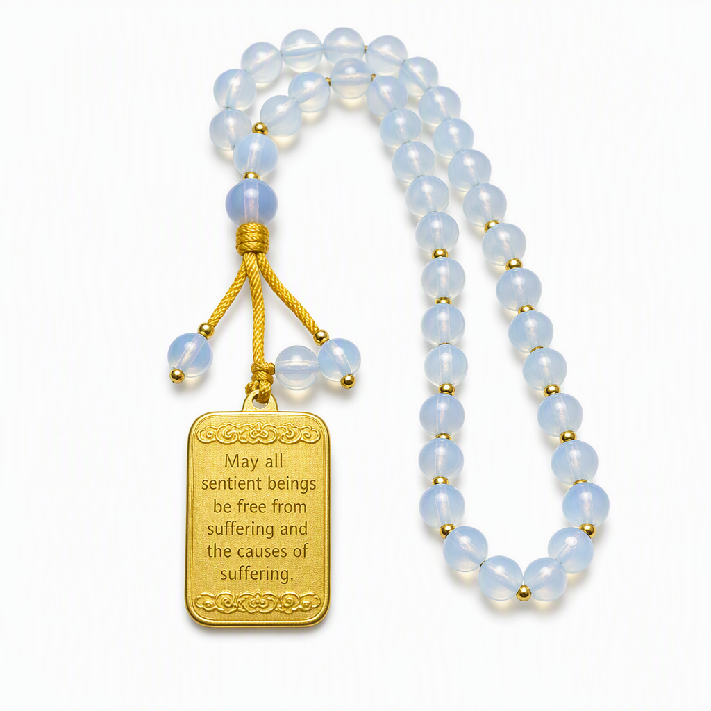 ⏳Limited-time 50% off⏰Stainless Steel Arabic Medallion Car Hanging Ornament🏷️– Blue Glass Chain Auto Mirror Charm🚗