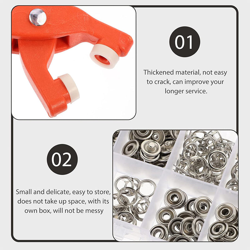 ⏳Time-Limited Special 55%OFF!!!⏰🧷 Sew-Free Snap Fastener Plier Kit — No Needle, No Thread