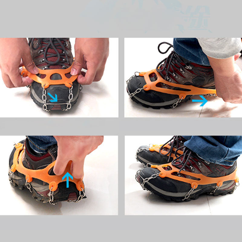 ❄️ Anti-Slip Crampons – Grippy, stretch-fit & portable ✨
