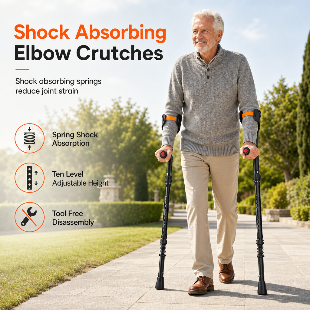 📢📢50% OFF⏰Folding Forearm Crutches – Non-slip & mobility aid ✨💪