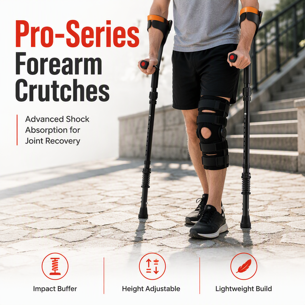 📢📢50% OFF⏰Folding Forearm Crutches – Non-slip & mobility aid ✨💪