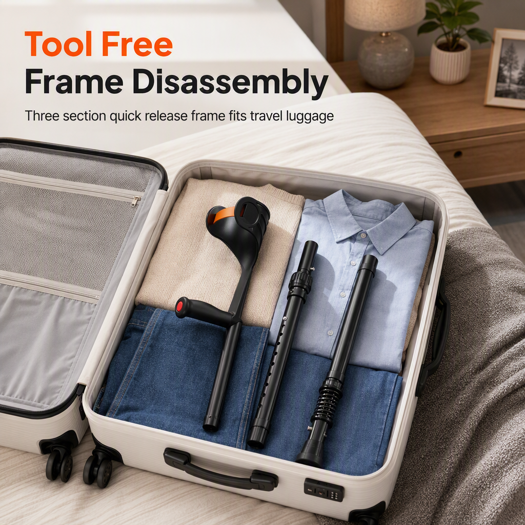 📢📢50% OFF⏰Folding Forearm Crutches – Non-slip & mobility aid ✨💪
