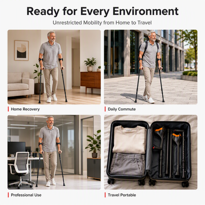 📢📢50% OFF⏰Folding Forearm Crutches – Non-slip & mobility aid ✨💪