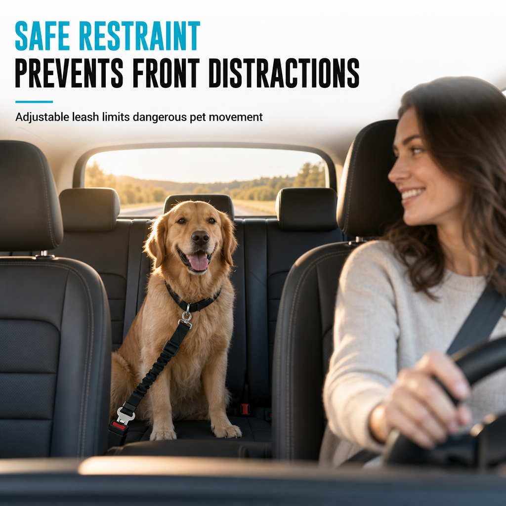 📢📢50% OFF !! ⏰Elastic Nylon Dog Car Safety Harness