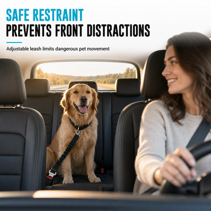 📢📢50% OFF !! ⏰Elastic Nylon Dog Car Safety Harness