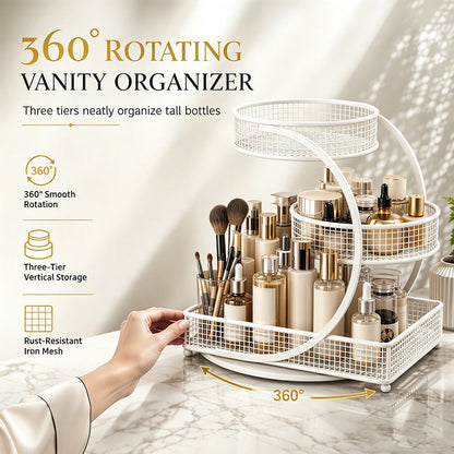 Cosmetic Organizer Shelf for Vanity and Bathroom Countertop Desktop Skincare and Makeup Storage Rack
