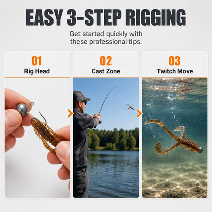 Realistic Floating Shrimp Soft Lures