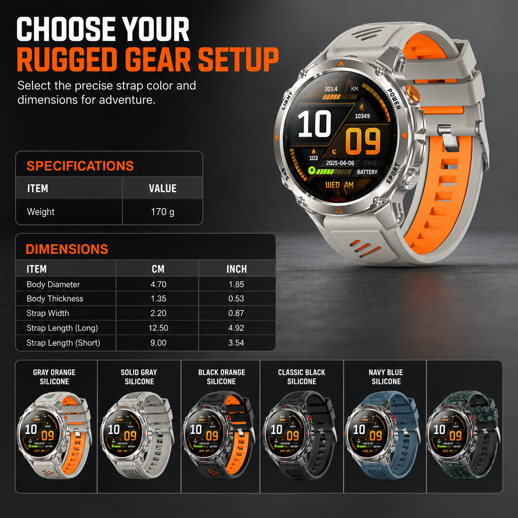 📢📢49% OFF !! ⏰Smartwatch with Bluetooth Calling,GPS & Beidou Positioning, Heart Rate & Sleep Monitor, Pedometer & Message Reminders🏃‍