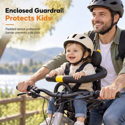 ⏳Time-Limited Special⏰Bicycle Child Seat with Backrest and Cushion for Mountain Bikes Outdoor Parent Child Cycling