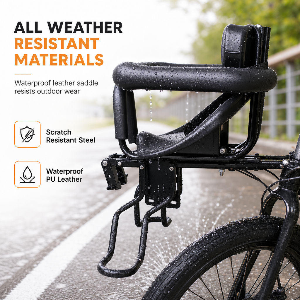 ⏳Time-Limited Special⏰Bicycle Child Seat with Backrest and Cushion for Mountain Bikes Outdoor Parent Child Cycling