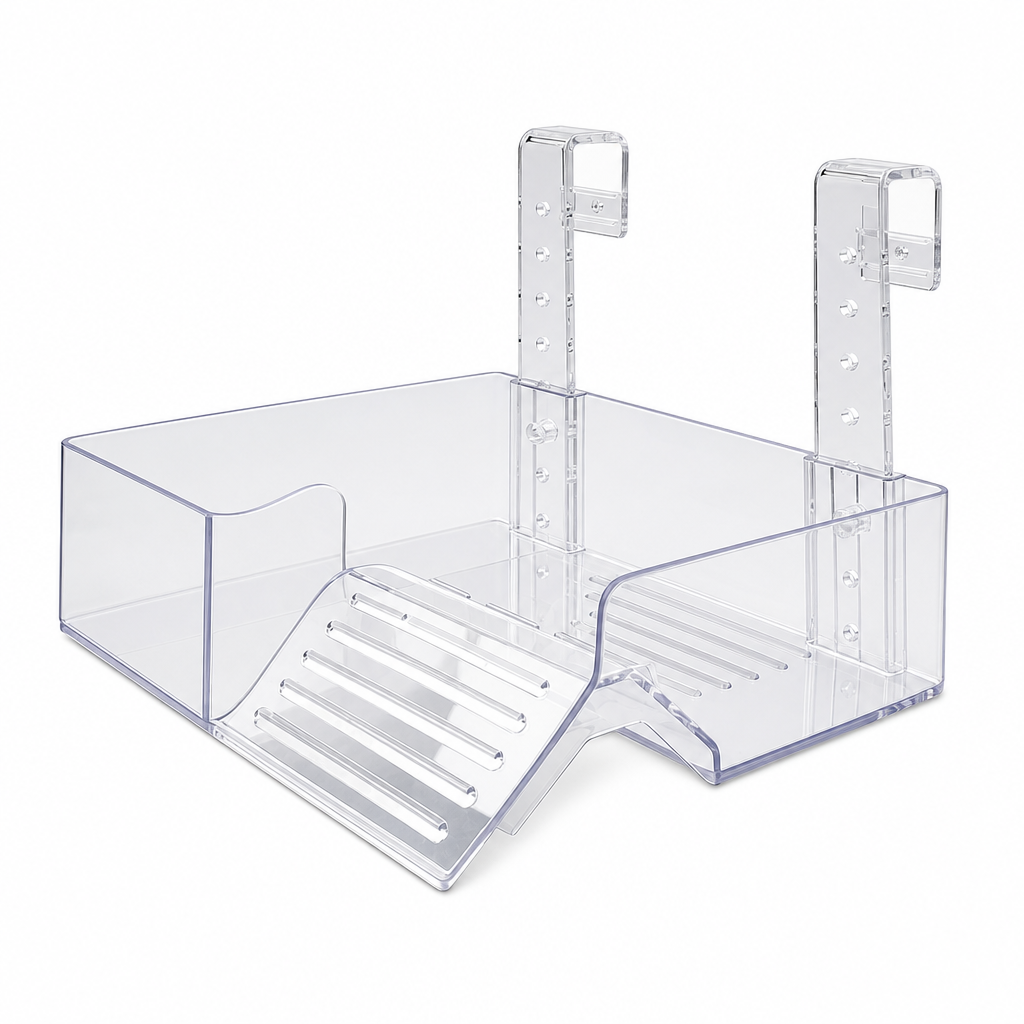 ☀️ 50% OFF! ✨ Hanging Turtle Basking Platform – Clear Acrylic Non-Slip Ramp, Built-In Feeding Trough & Adjustable Mount – Multi-Zone Resting Deck for Healthy Shell Growth 🐢