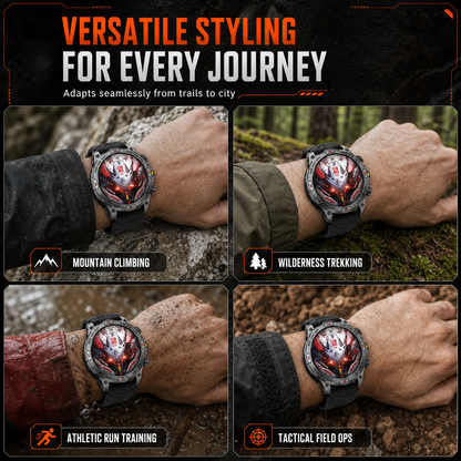 📢📢50% OFF !! ⏰Rugged Smart Watch – Bluetooth Call & Health Monitor, Durable Outdoor Fitness Watch for Men ⌚⛰️