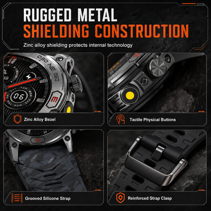 📢📢50% OFF !! ⏰Rugged Smart Watch – Bluetooth Call & Health Monitor, Durable Outdoor Fitness Watch for Men ⌚⛰️