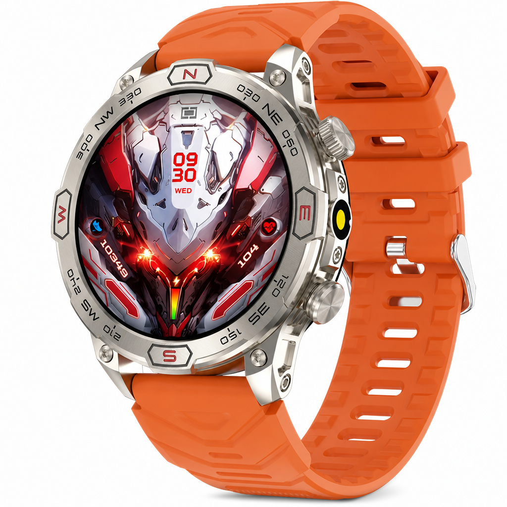 📢📢50% OFF !! ⏰Rugged Smart Watch – Bluetooth Call & Health Monitor, Durable Outdoor Fitness Watch for Men ⌚⛰️