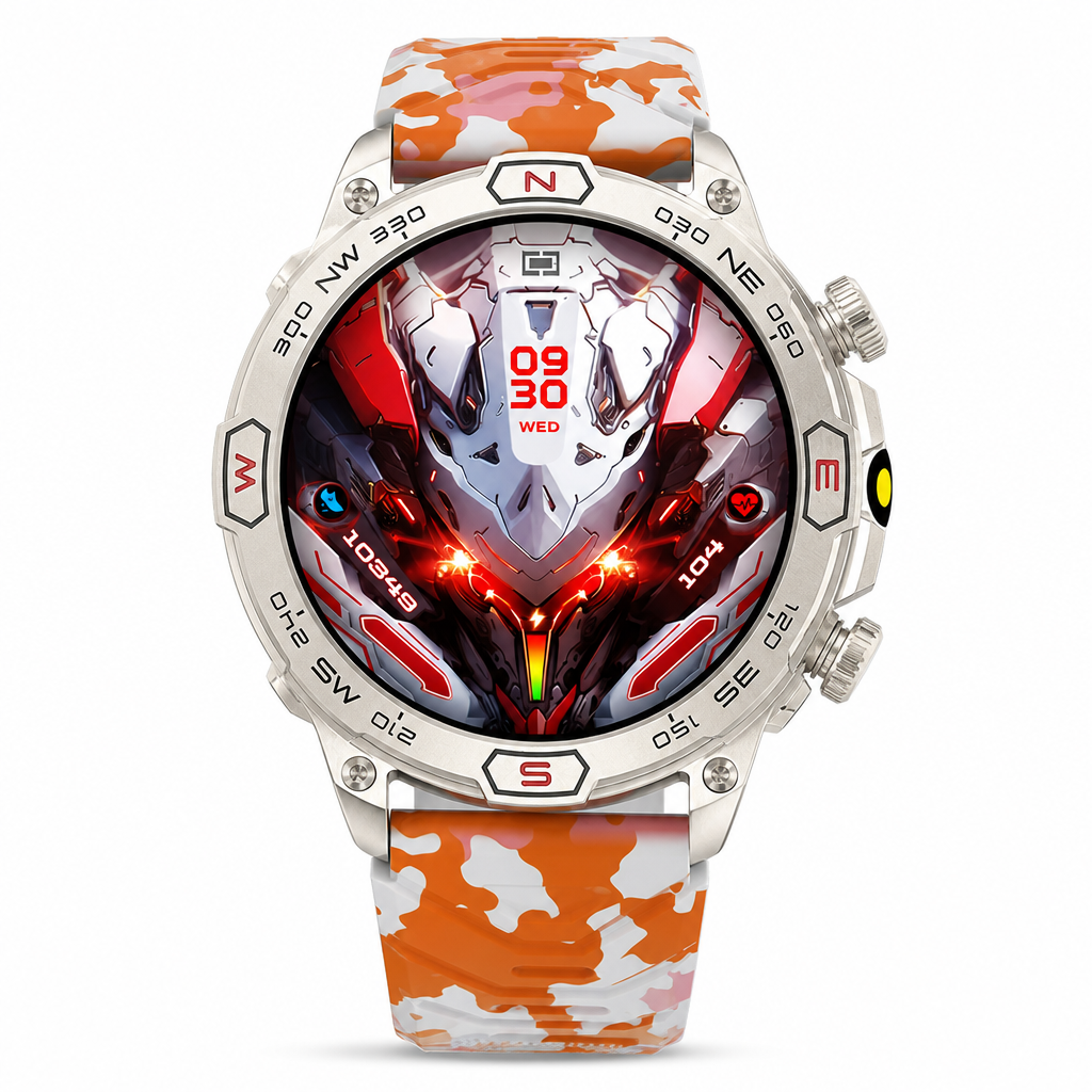 📢📢50% OFF !! ⏰Rugged Smart Watch – Bluetooth Call & Health Monitor, Durable Outdoor Fitness Watch for Men ⌚⛰️