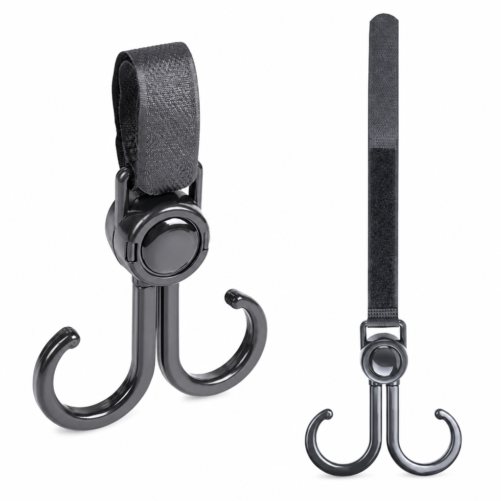 ⏳Time-Limited Special⏰360 Degree Rotatable Double Stroller Hooks – Heavy Load, Multi-scene, Easy Install ✨
