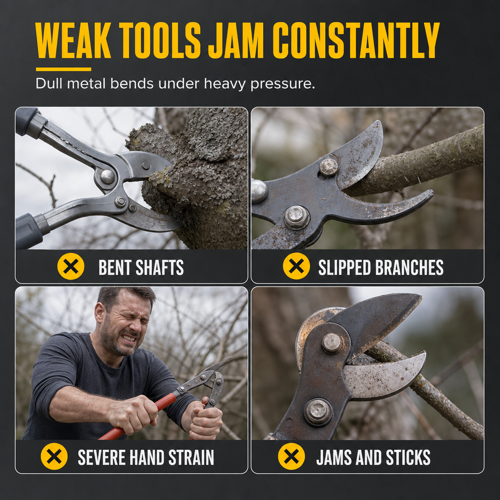 🌳 50% OFF NOW! ✂️ Heavy-Duty Garden Loppers – Compound Leverage, Hardened Steel & Aviation-Grade Aluminum – For Thick Branches & Fruit Trees 💪