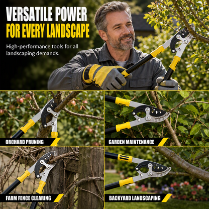 🌳 50% OFF NOW! ✂️ Heavy-Duty Garden Loppers – Compound Leverage, Hardened Steel & Aviation-Grade Aluminum – For Thick Branches & Fruit Trees 💪