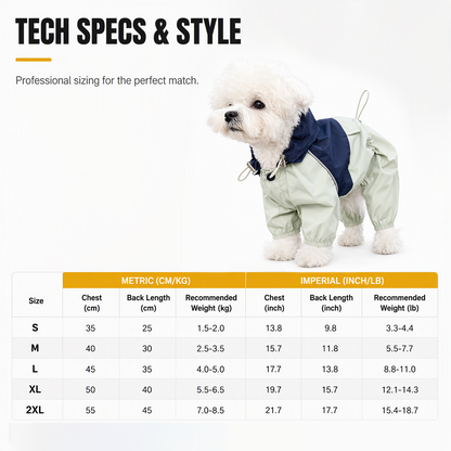 🐕 Water-Resistant Full-Coverage Dog Raincoat
