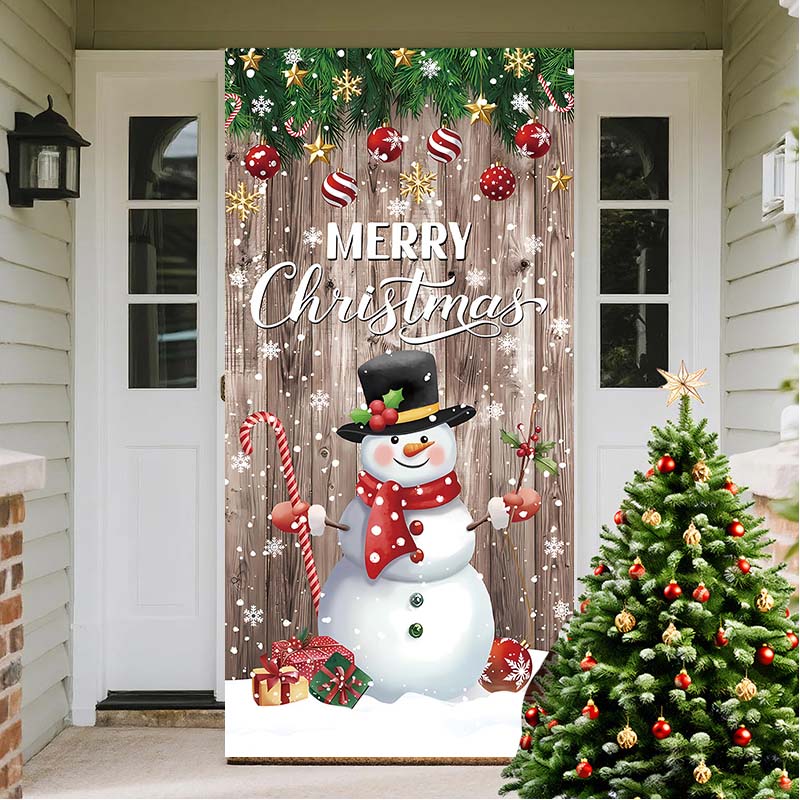 🎄✨ LIMITED-TIME 50% OFF! Christmas Door Cover — Instant Holiday Decor, Fade Resistant 🎅