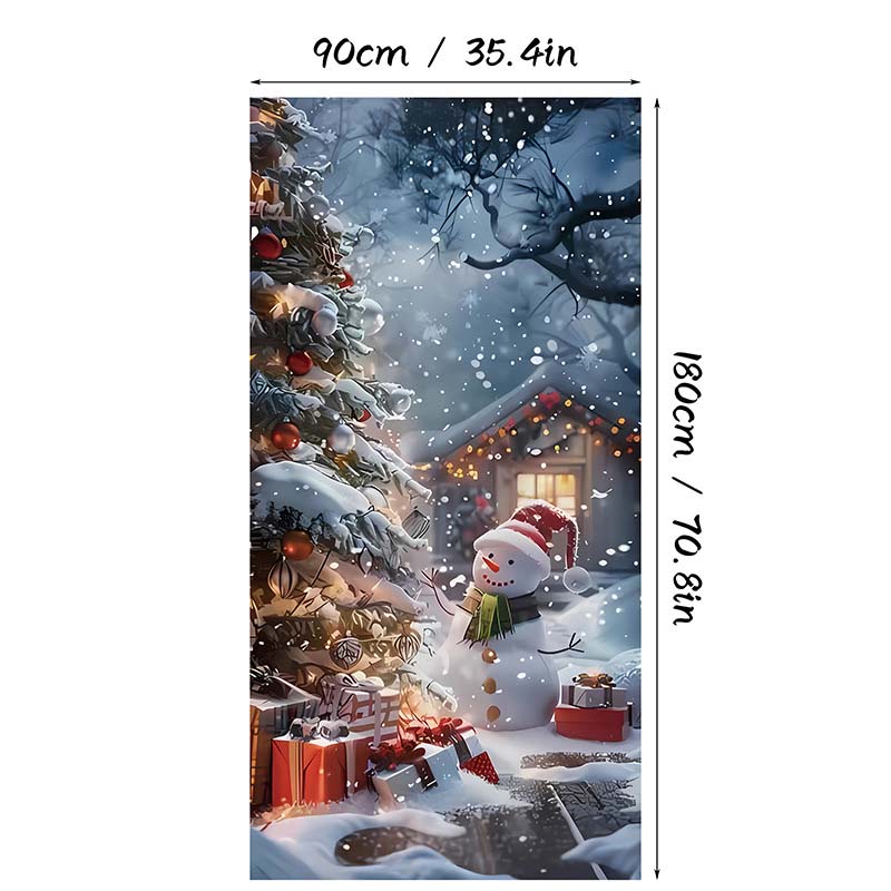 🎄✨ LIMITED-TIME 50% OFF! Christmas Door Cover — Instant Holiday Decor, Fade Resistant 🎅