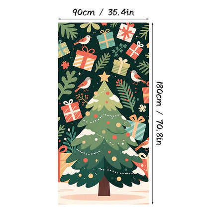 🎄✨ LIMITED-TIME 50% OFF! Christmas Door Cover — Instant Holiday Decor, Fade Resistant 🎅