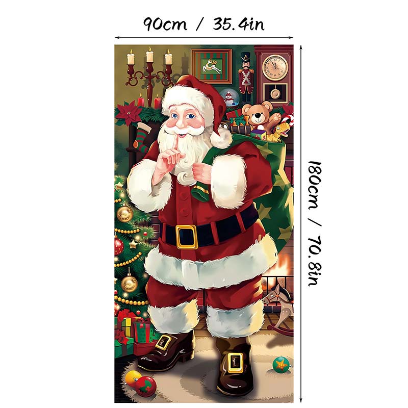 🎄✨ LIMITED-TIME 50% OFF! Christmas Door Cover — Instant Holiday Decor, Fade Resistant 🎅