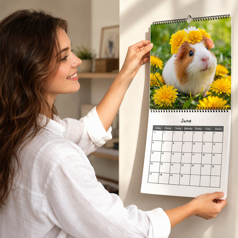 🐹 50% OFF! ✨ Adorable Guinea Pig Wall Calendar – 12 Months of Lovely Photography, Charming Wall Decor & Easy Monthly Planning – Brighten Any Room with Cute Moments All Year 📅