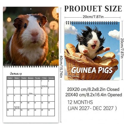 🐹 50% OFF! ✨ Adorable Guinea Pig Wall Calendar – 12 Months of Lovely Photography, Charming Wall Decor & Easy Monthly Planning – Brighten Any Room with Cute Moments All Year 📅
