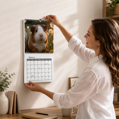 🐹 50% OFF! ✨ Adorable Guinea Pig Wall Calendar – 12 Months of Lovely Photography, Charming Wall Decor & Easy Monthly Planning – Brighten Any Room with Cute Moments All Year 📅
