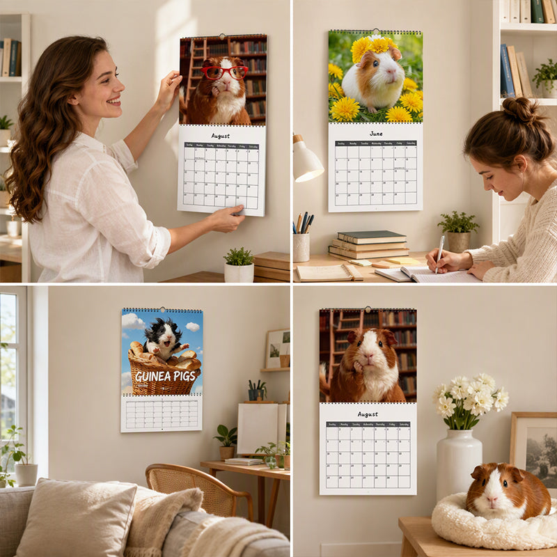 🐹 50% OFF! ✨ Adorable Guinea Pig Wall Calendar – 12 Months of Lovely Photography, Charming Wall Decor & Easy Monthly Planning – Brighten Any Room with Cute Moments All Year 📅