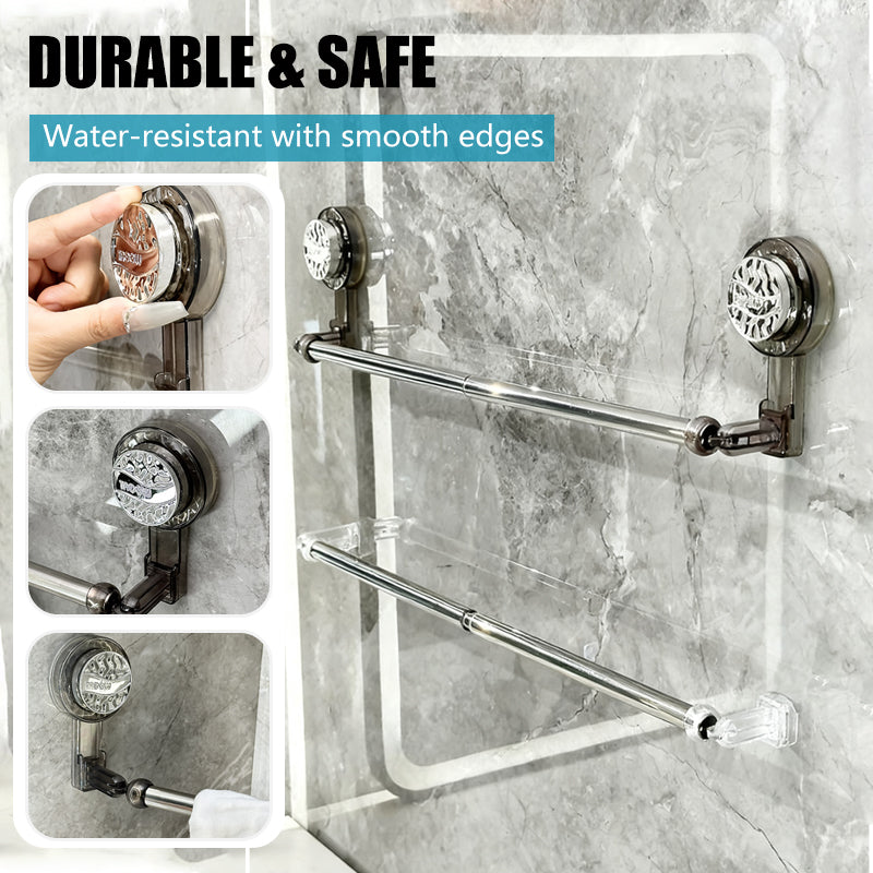 🛁Adjustable No-Drill Suction Cup Towel Bar for Bathroom & Kitchen
