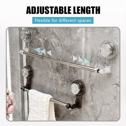 🛁Adjustable No-Drill Suction Cup Towel Bar for Bathroom & Kitchen