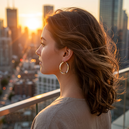 ✨ Women's Elegant Twisted Hoop Earrings