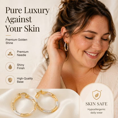 ✨ Women's Elegant Twisted Hoop Earrings