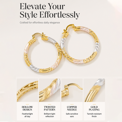 ✨ Women's Elegant Twisted Hoop Earrings