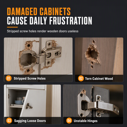 Universal Stainless Steel Cabinet Hinge Repair Plate Kit with Screws for Furniture Cupboard Door