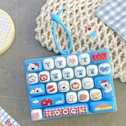 Cute Keyboard Button Keychain Fidget Toy