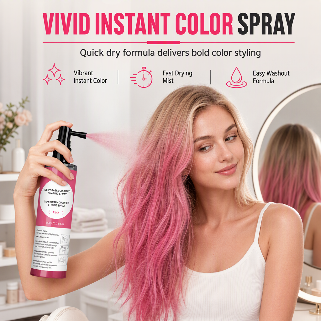 💇 Save 50%! 🌈 Temporary Hair Color Spray – Vivid colour & 5s dry ✨