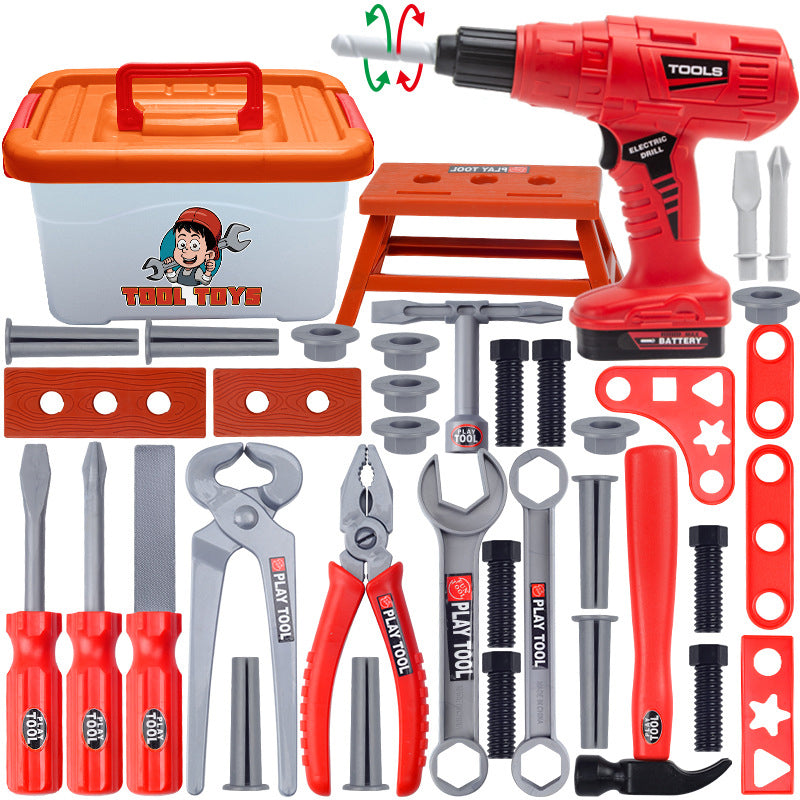 Build & Play Instantly! 38-Piece Kids Tool Set with Electric Drill